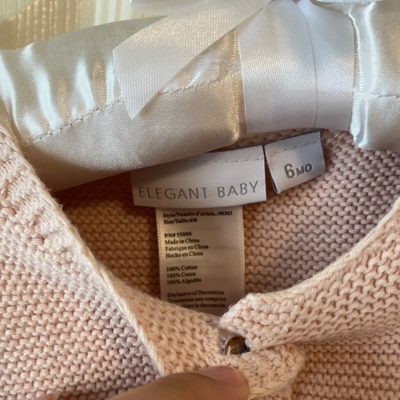 Elegant Baby Knit Cardigan Bloomer set 6 months - Picture 4 of 4